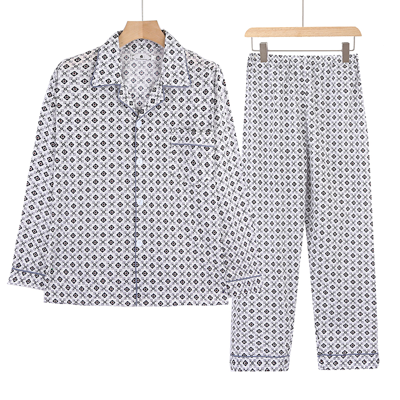 2309-舒适时尚春秋男装长袖睡衣