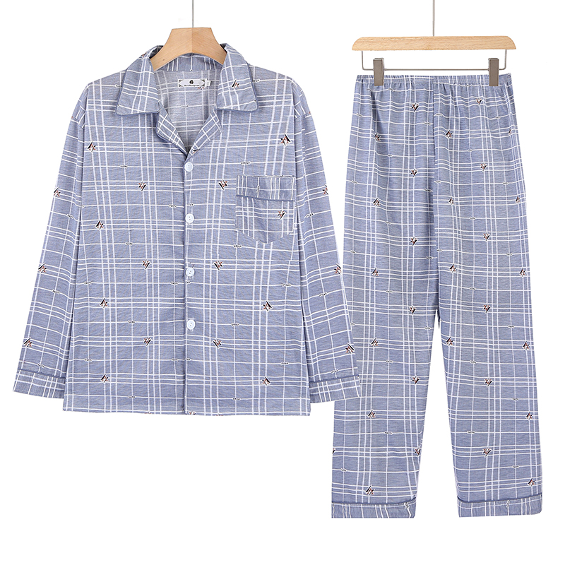 2309-舒适时尚春秋男装长袖睡衣