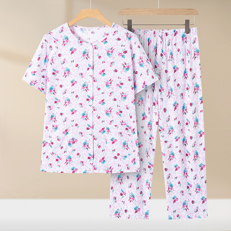 2202款短袖七分袖精梳棉套装-挂拍