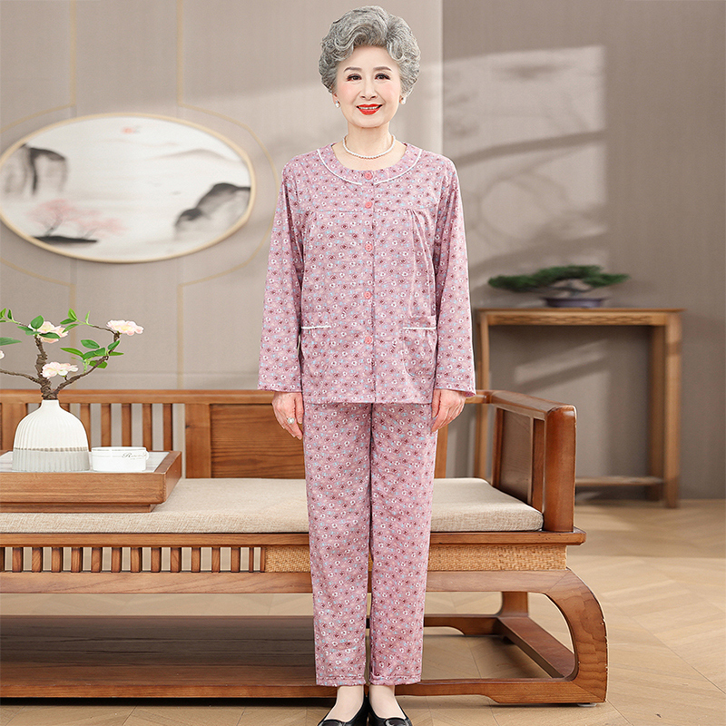 J14款新款时尚奶奶家居服