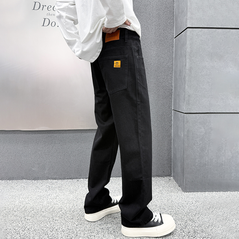 2025年秋冬季新款黑色高端牛仔裤男士秋季宽松百搭潮牌休闲长裤子