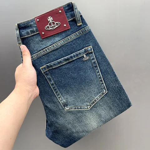 2025年秋冬新款蓝色高端牛仔裤男士秋季宽松百搭直筒裤休闲长裤子 28 蓝色