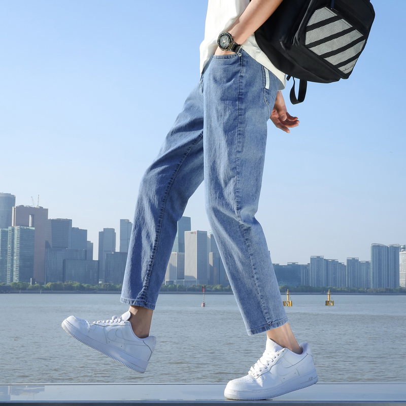 T18新款时尚潮牌直筒潮流休闲裤-江景图