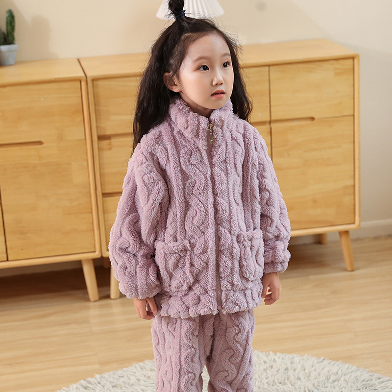 天才叮当&amp;AYBB-JJF22638-1冬季新款家居服 120cm 紫色