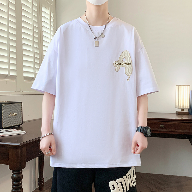 6013新款高品质青少年时尚短袖T恤 M 白色