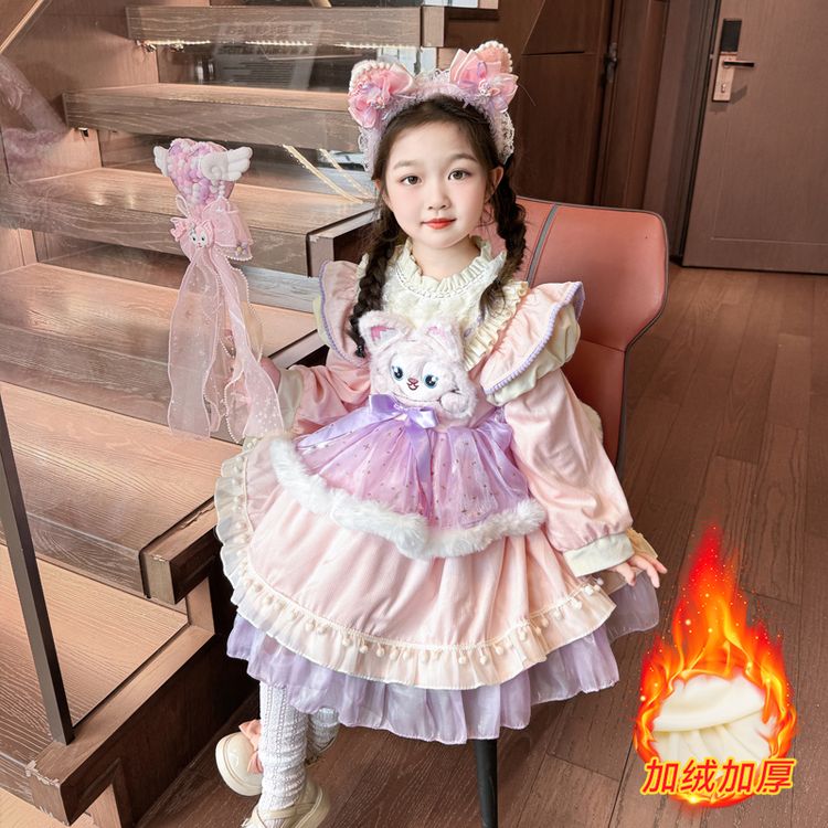 金利丽&8825玲娜贝尔丝绒长袖luolita玲 100cm 裙子