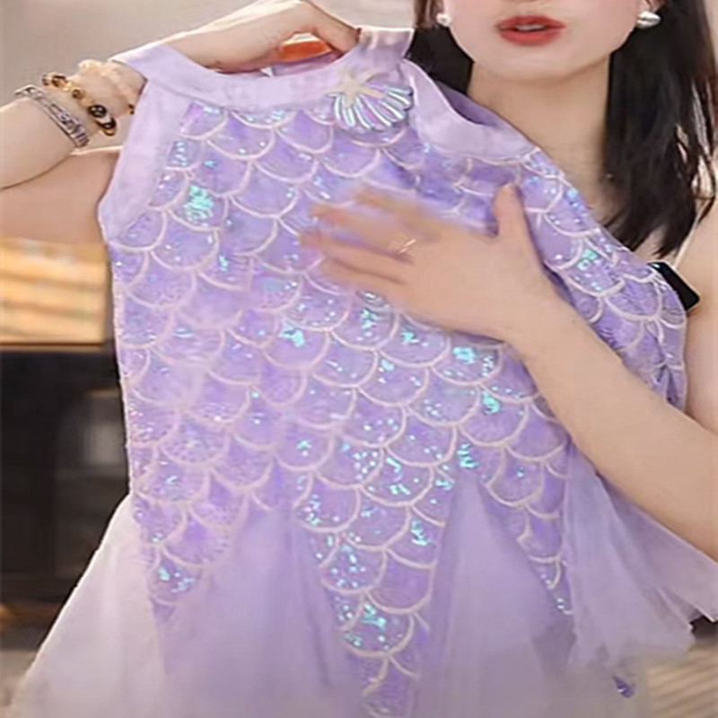 甜甜衣&2501紫色亮片 90cm 紫色亮片裙