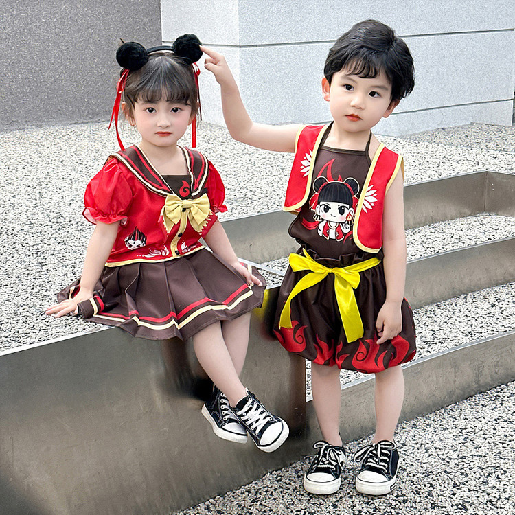 贝小贝&哪吒套装 90cm 裙子套装