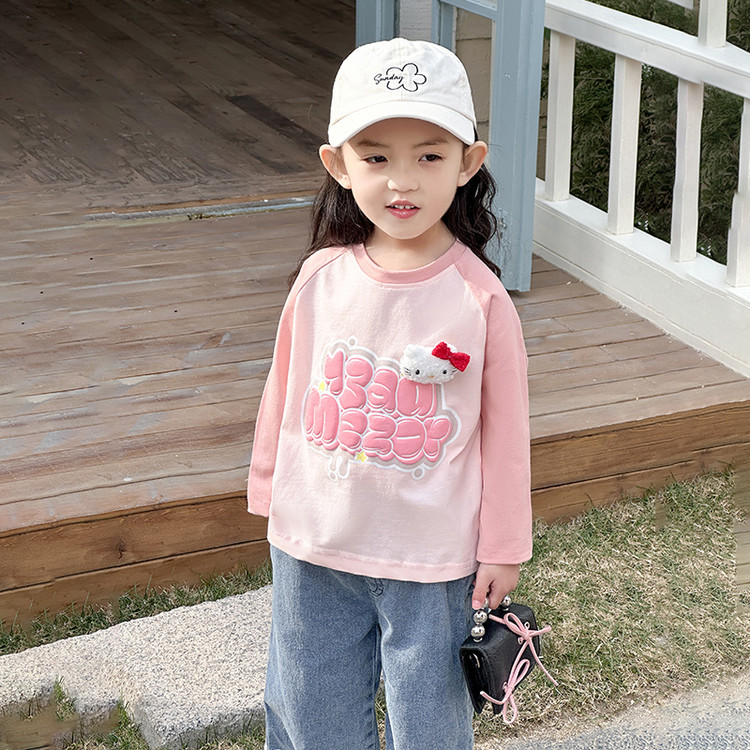 贝小贝&长袖玩偶T 90cm 粉色