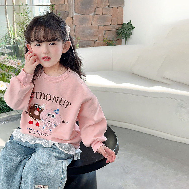 贝小贝&刺绣卡通卫衣 90cm 粉色