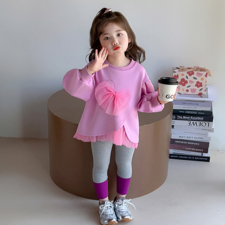 贝小贝&网纱蝴蝶结套装 90cm 粉色